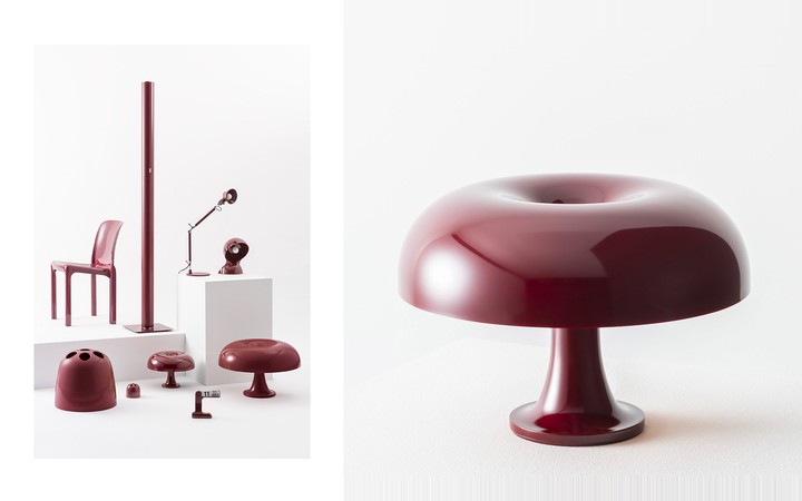 Nessino Table Lamp - Ruby Red Collection by Artemide Table Lamps